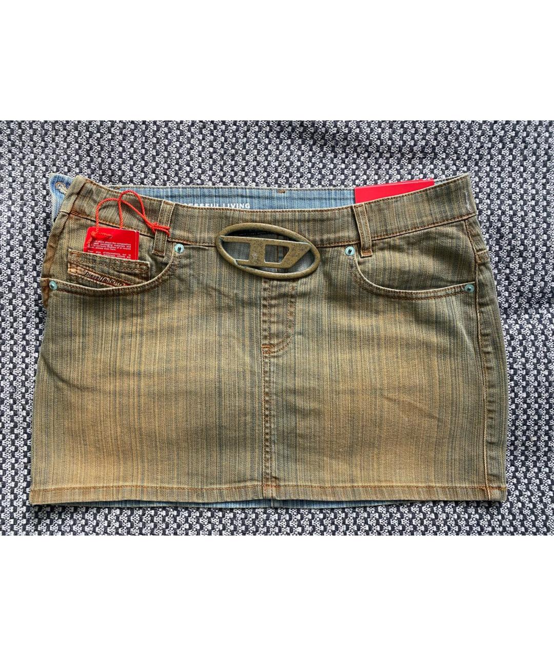 DIESEL Хлопко-эластановая юбка мини, фото 9