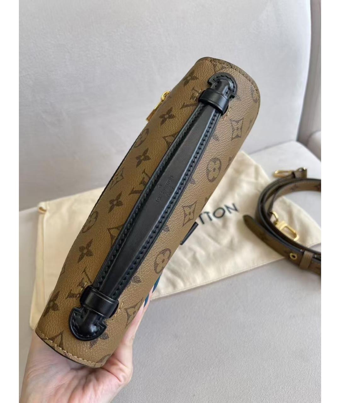 LOUIS VUITTON Коричневая сумка через плечо из искусственной кожи, фото 4