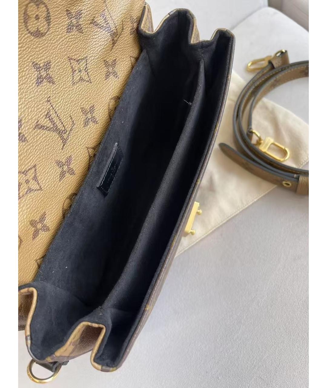 LOUIS VUITTON Коричневая сумка через плечо из искусственной кожи, фото 6