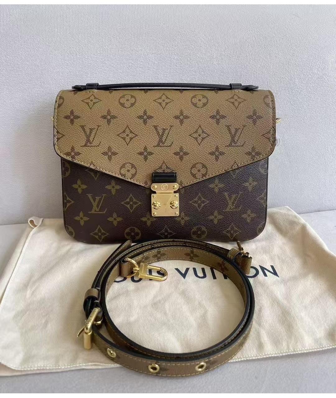 LOUIS VUITTON Коричневая сумка через плечо из искусственной кожи, фото 7