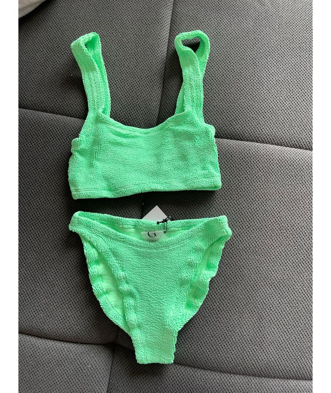 HUNZA G Салатовый купальник, фото 3