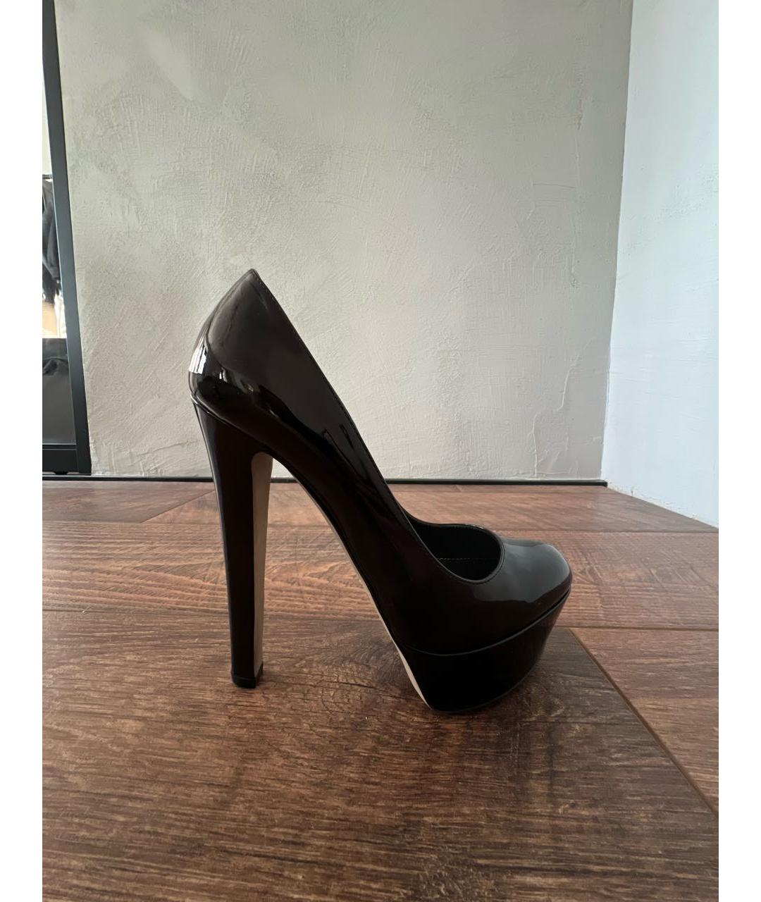 SERGIO ROSSI Черные туфли из лакированной кожи, фото 8