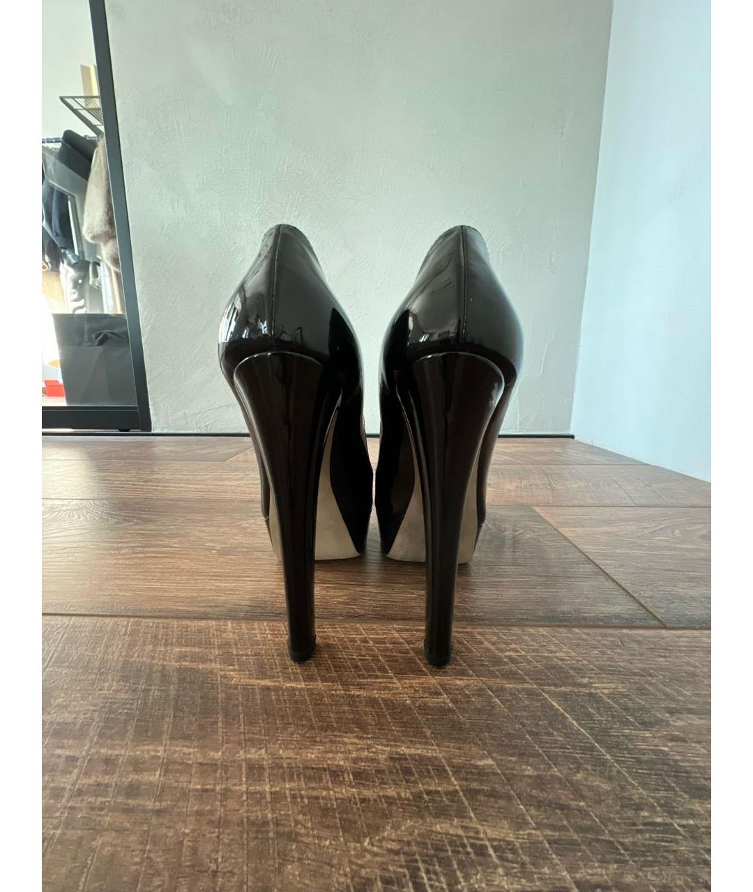 SERGIO ROSSI Черные туфли из лакированной кожи, фото 3