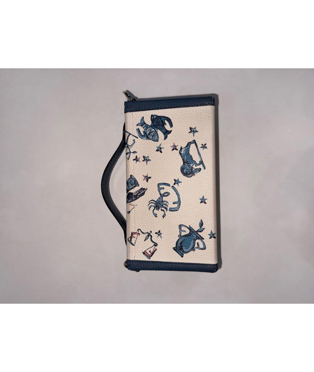 FENDI Голубая кожаная сумка с короткими ручками, фото 3