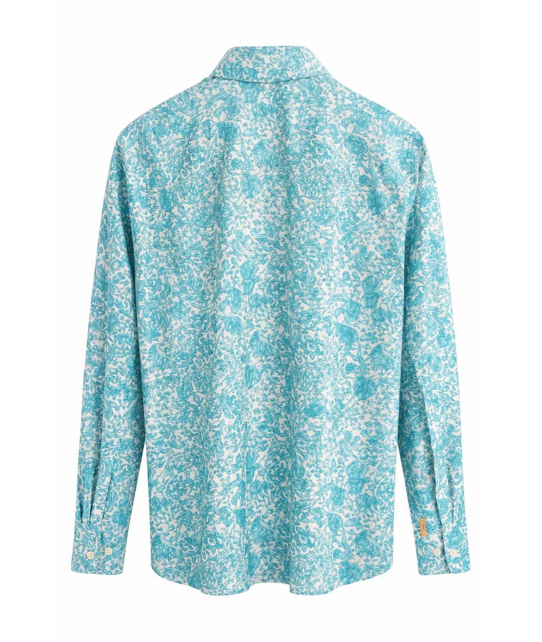 BILLIONAIRE Бирюзовая хлопковая кэжуал рубашка, фото 2