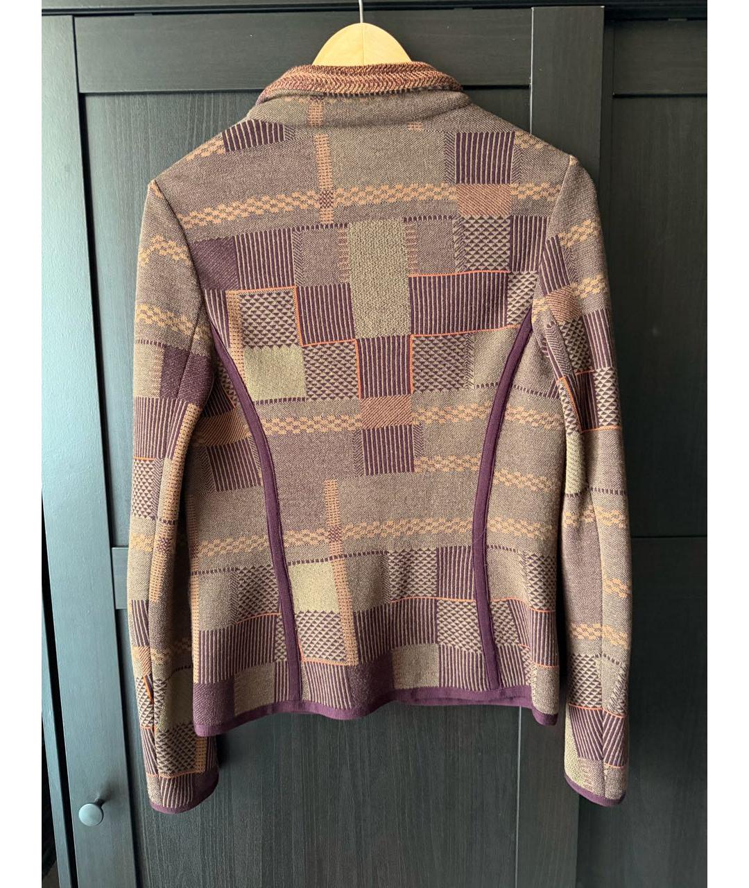 ETRO Фиолетовый шерстяной жакет/пиджак, фото 2