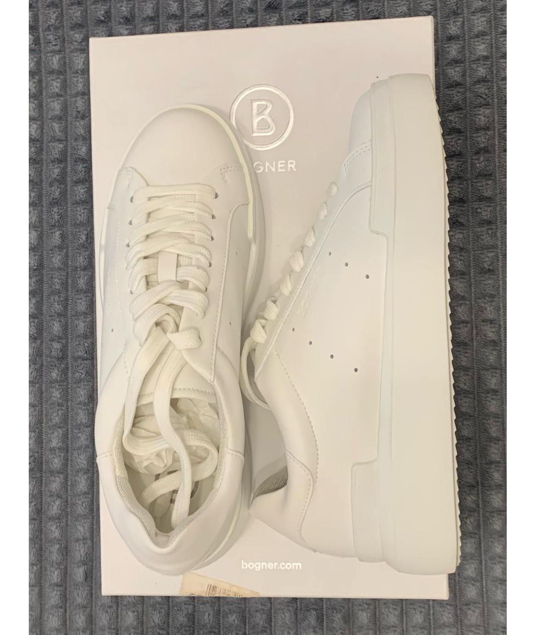 BOGNER Белые кожаные кеды, фото 6