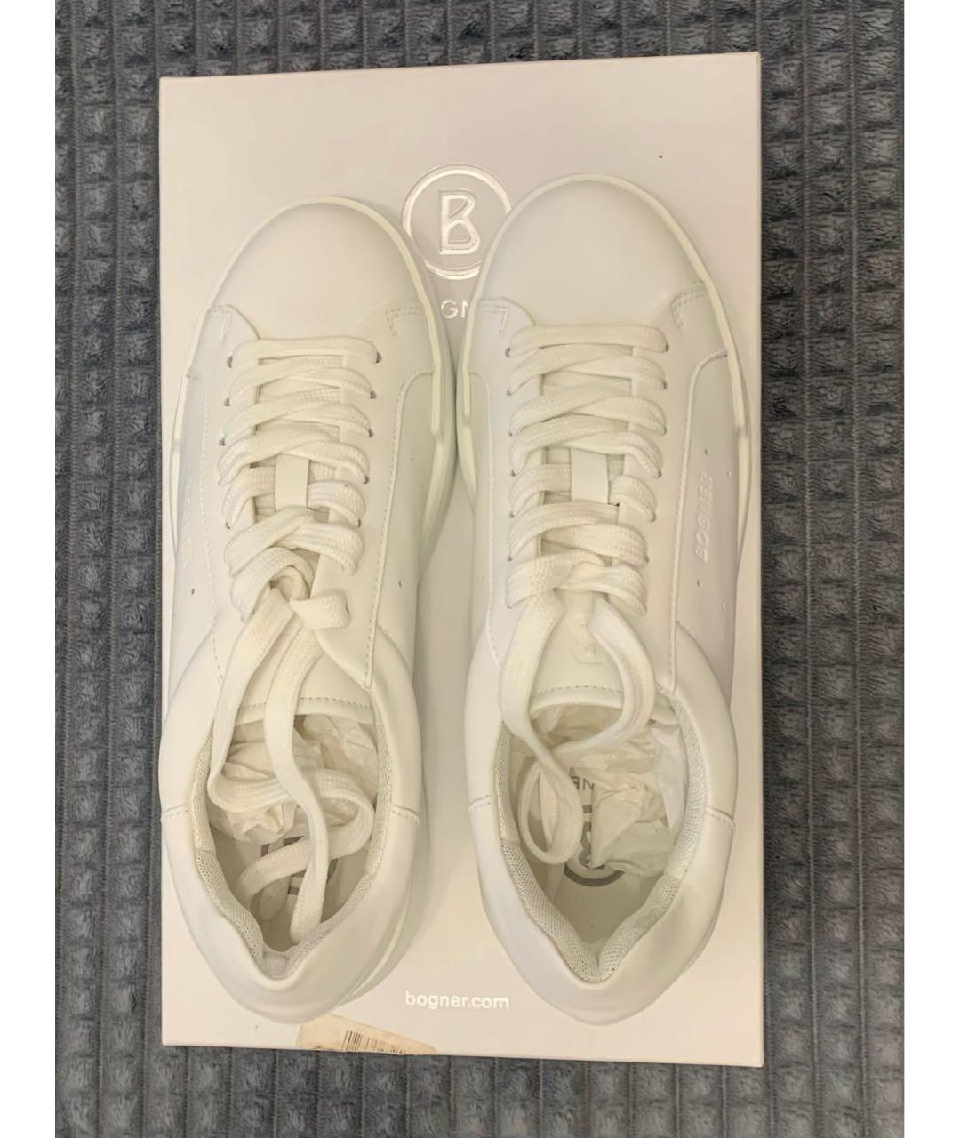 BOGNER Белые кожаные кеды, фото 4