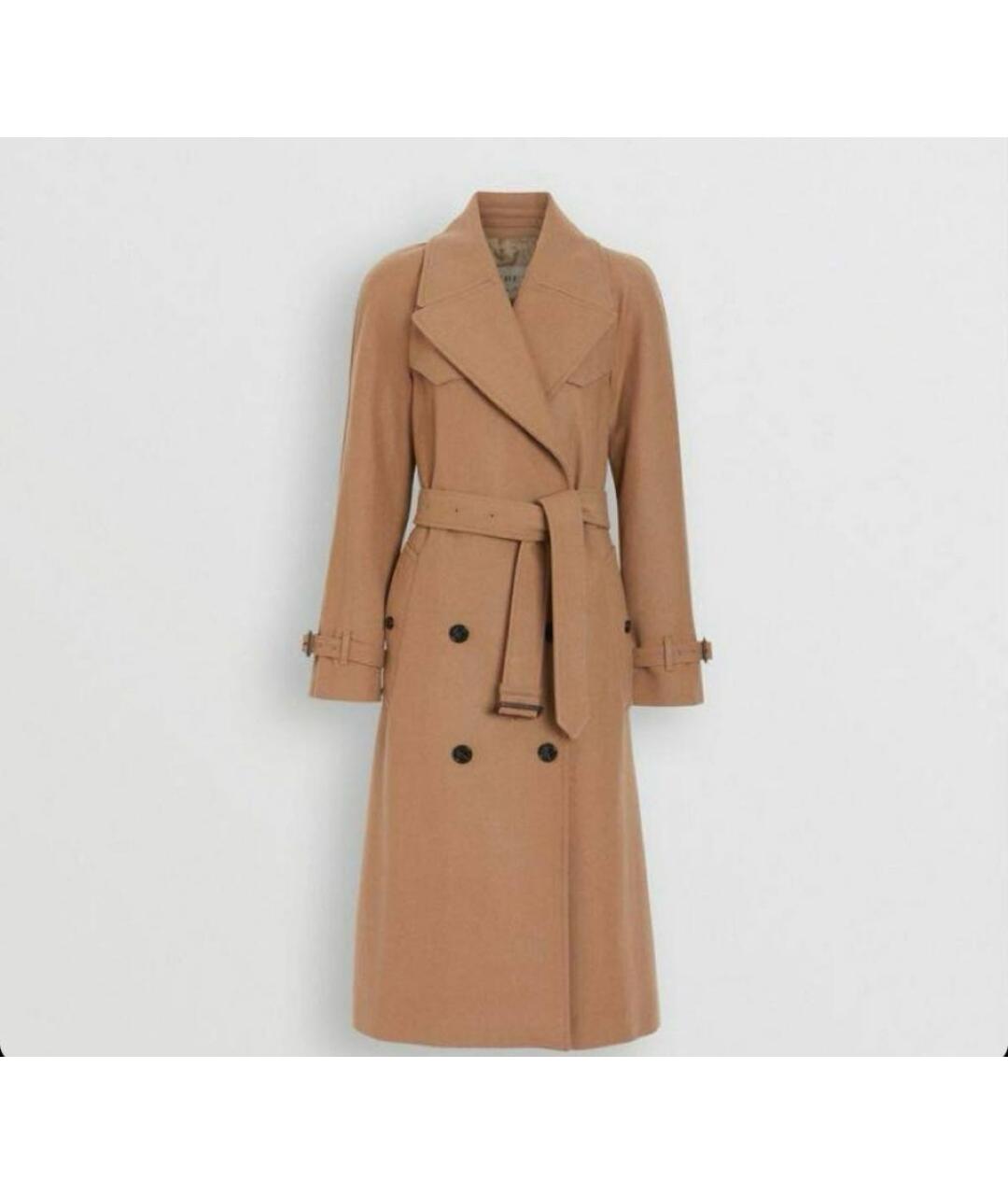 BURBERRY Бежевое шерстяное пальто, фото 9