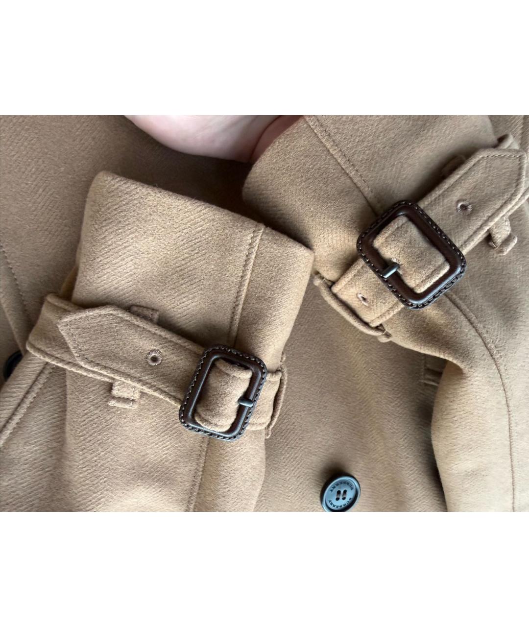 BURBERRY Бежевое шерстяное пальто, фото 8