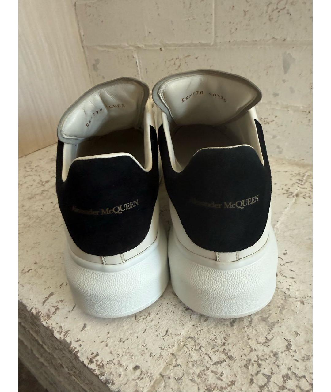 ALEXANDER MCQUEEN Белые кожаные кеды, фото 4