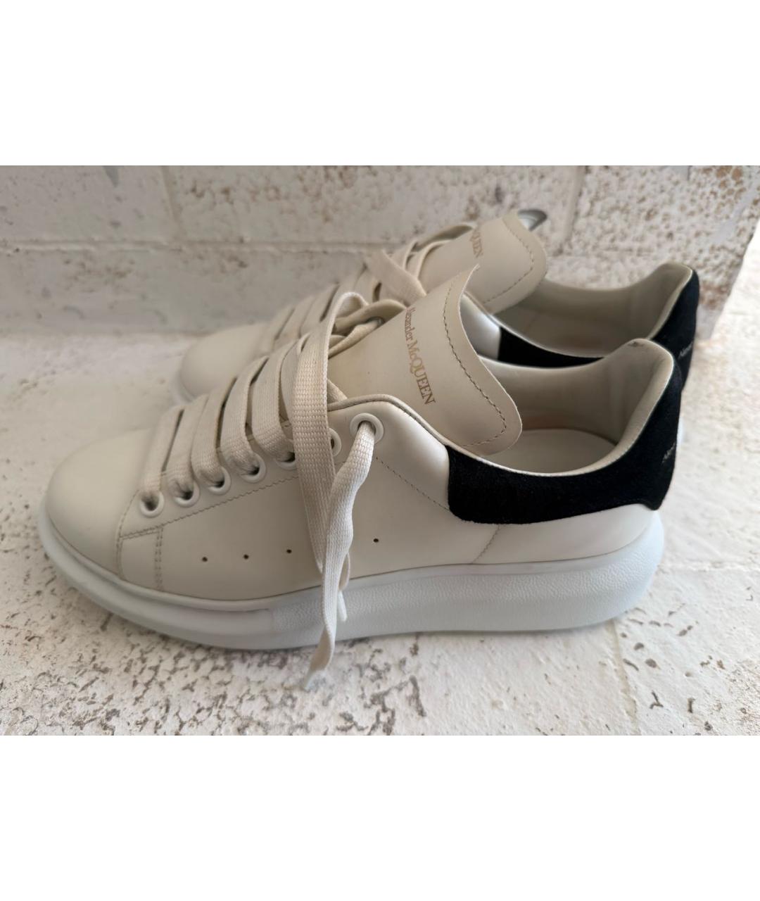 ALEXANDER MCQUEEN Белые кожаные кеды, фото 6