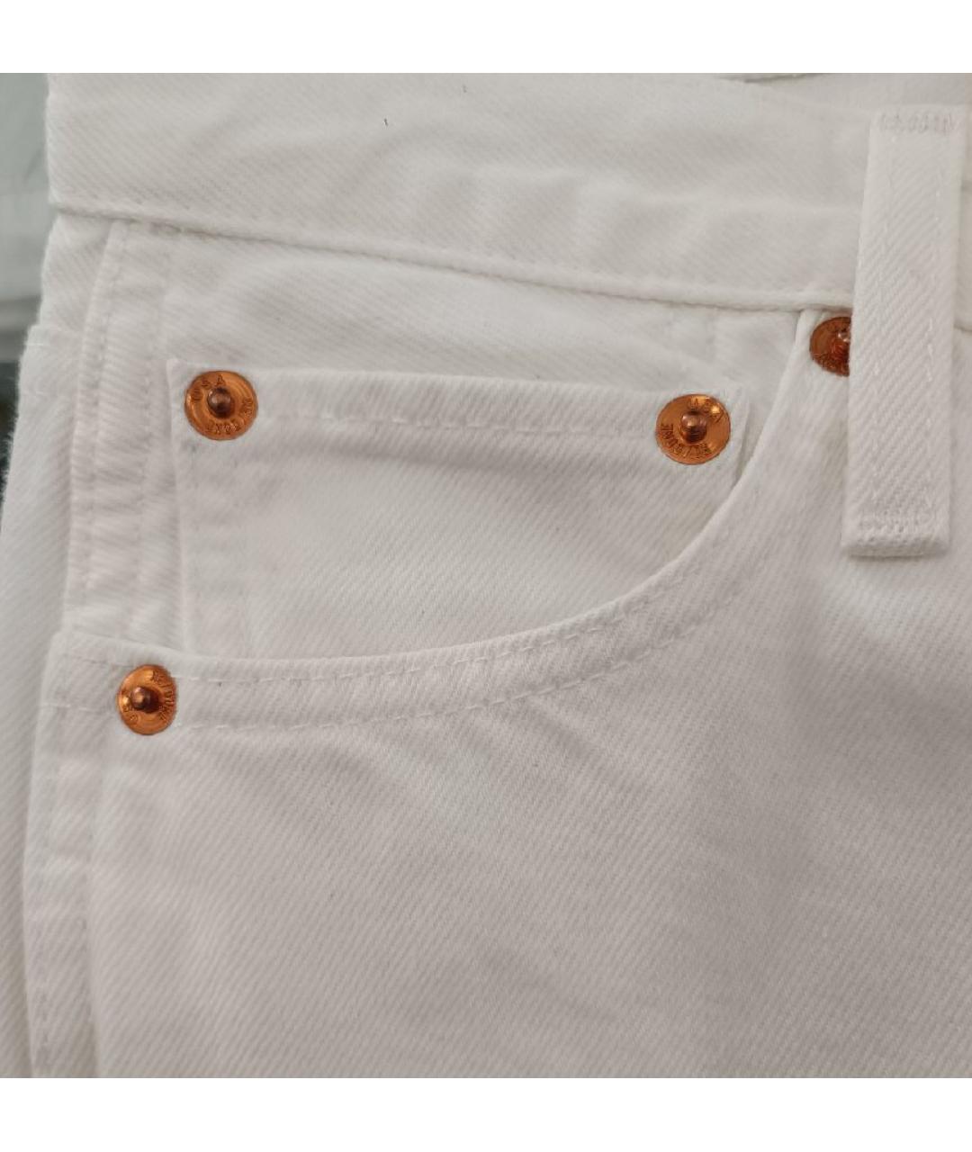 RE/DONE Белые хлопковые прямые джинсы, фото 4