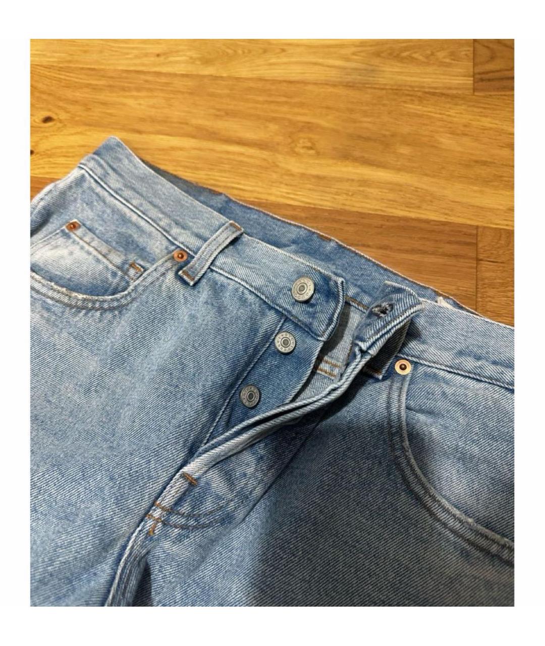 GUCCI Голубые прямые джинсы, фото 4