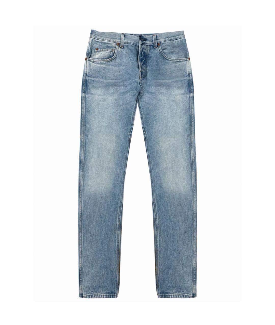 GUCCI Голубые прямые джинсы, фото 9