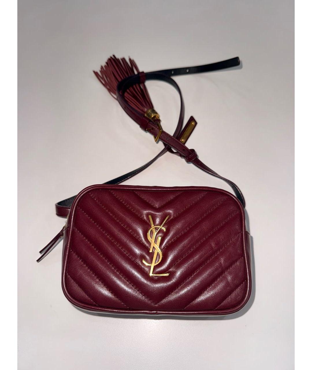 SAINT LAURENT Коричневая кожаная сумка через плечо, фото 9