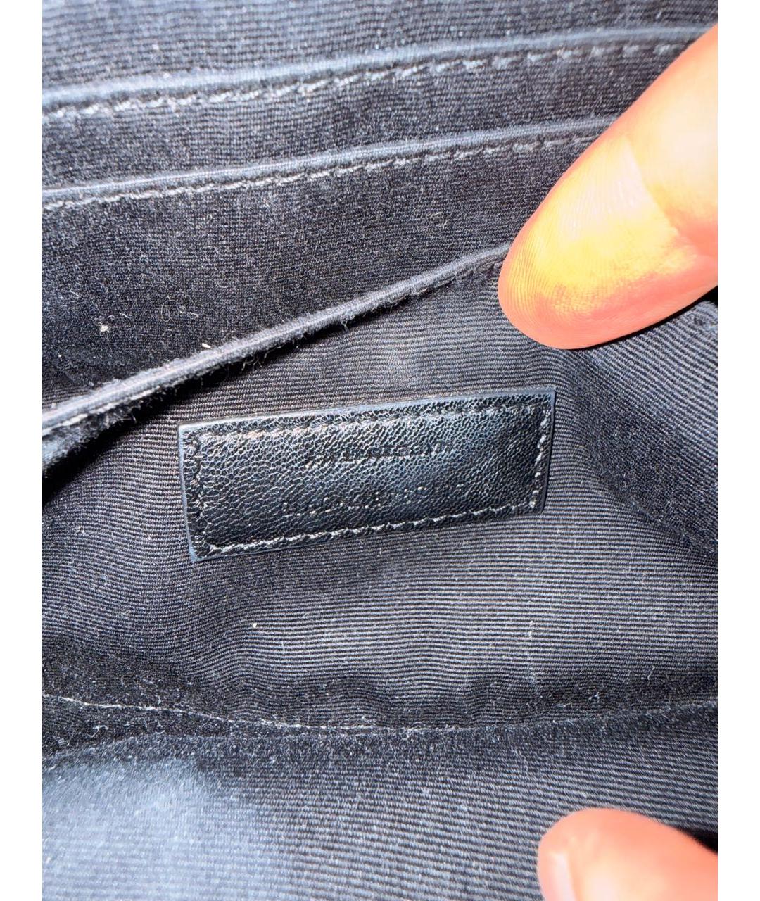 SAINT LAURENT Коричневая кожаная сумка через плечо, фото 7