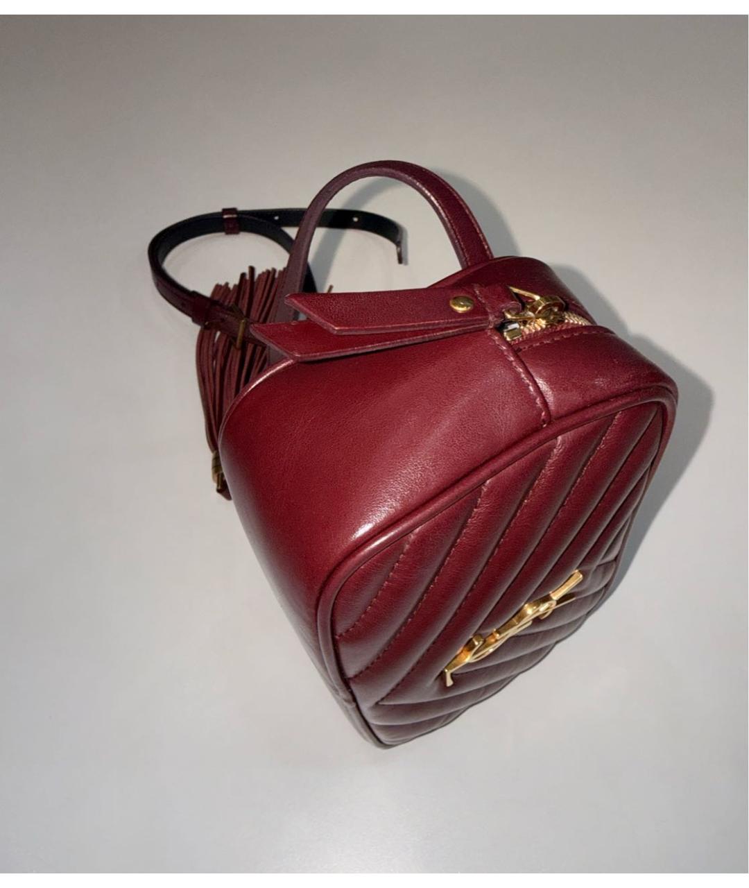 SAINT LAURENT Коричневая кожаная сумка через плечо, фото 3