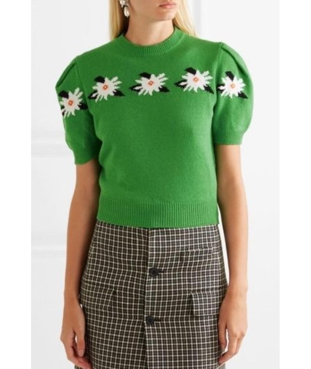 MIU MIU Зеленый джемпер / свитер, фото 5