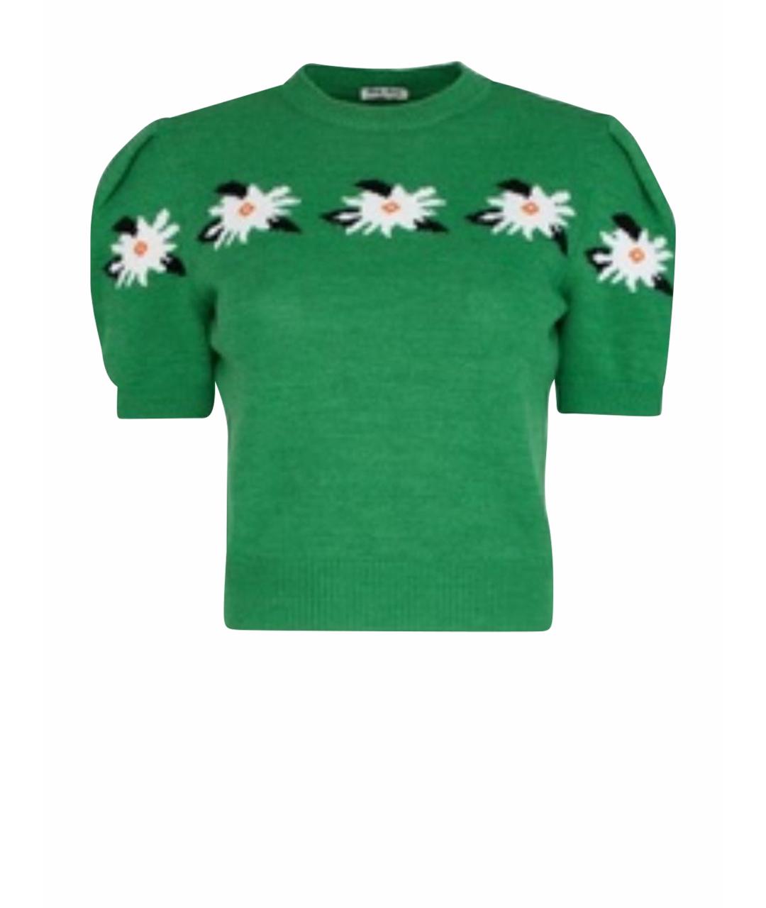 MIU MIU Зеленый джемпер / свитер, фото 1