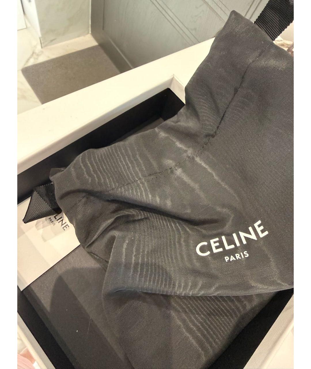 CELINE Бордовая кожаная сумка через плечо, фото 7