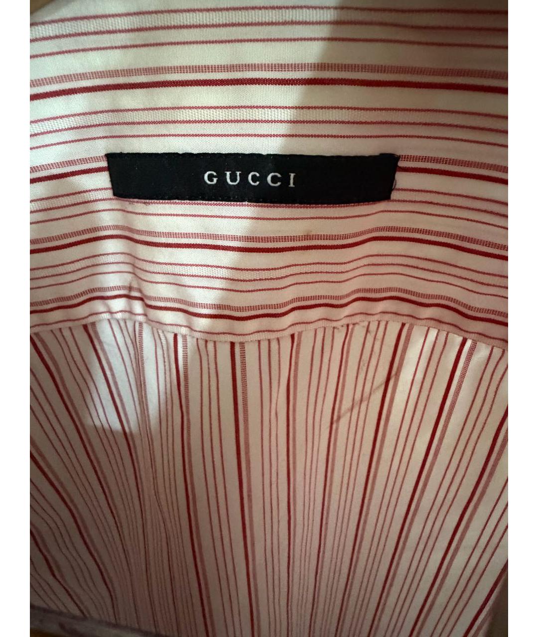 GUCCI Коралловая хлопковая классическая рубашка, фото 5