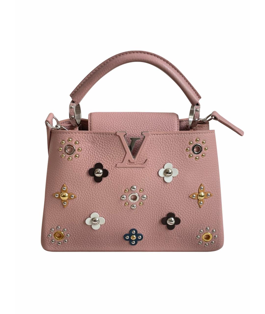 LOUIS VUITTON Розовая кожаная сумка с короткими ручками, фото 1