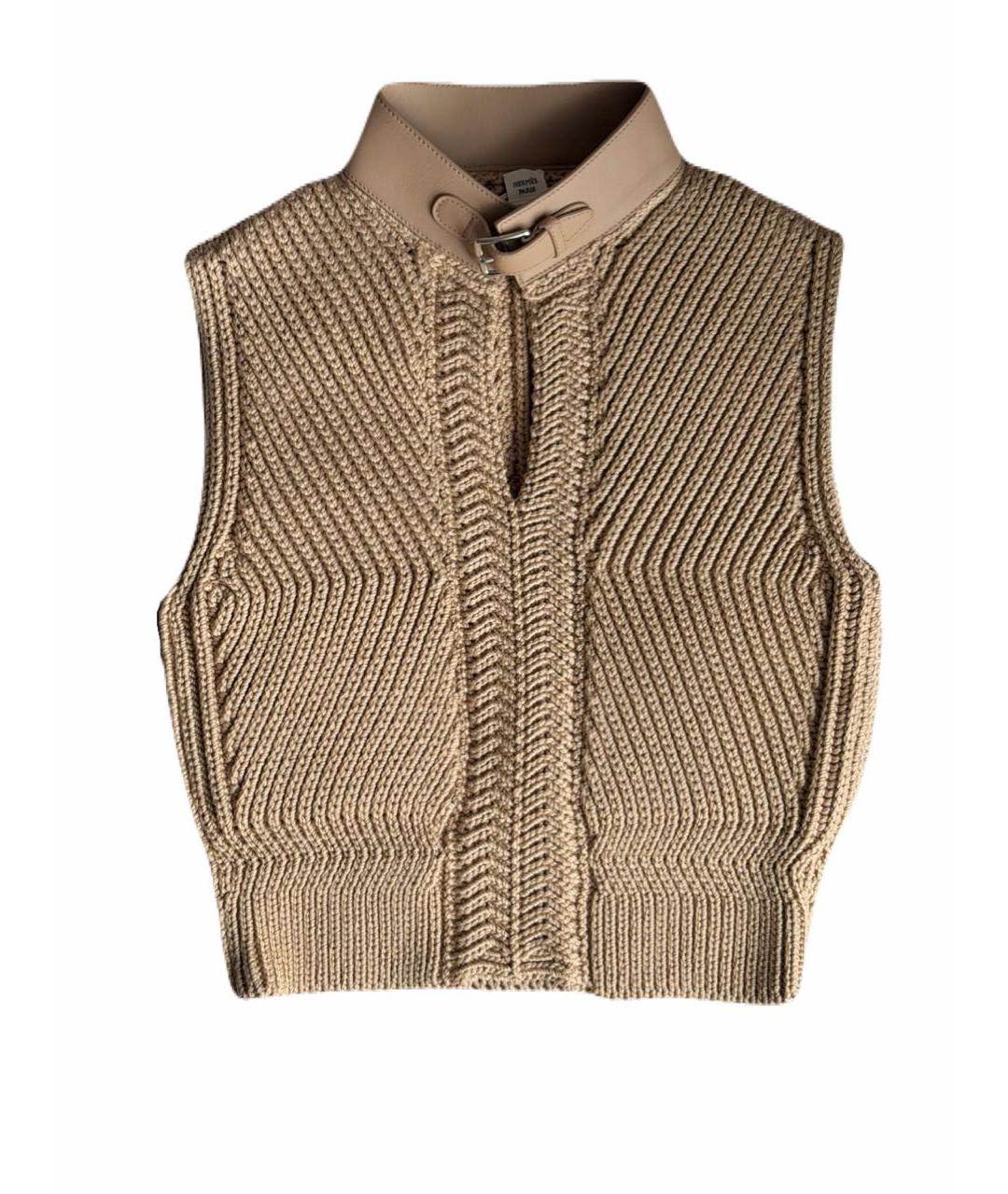 HERMES Бежевая хлопковая жилетка, фото 7