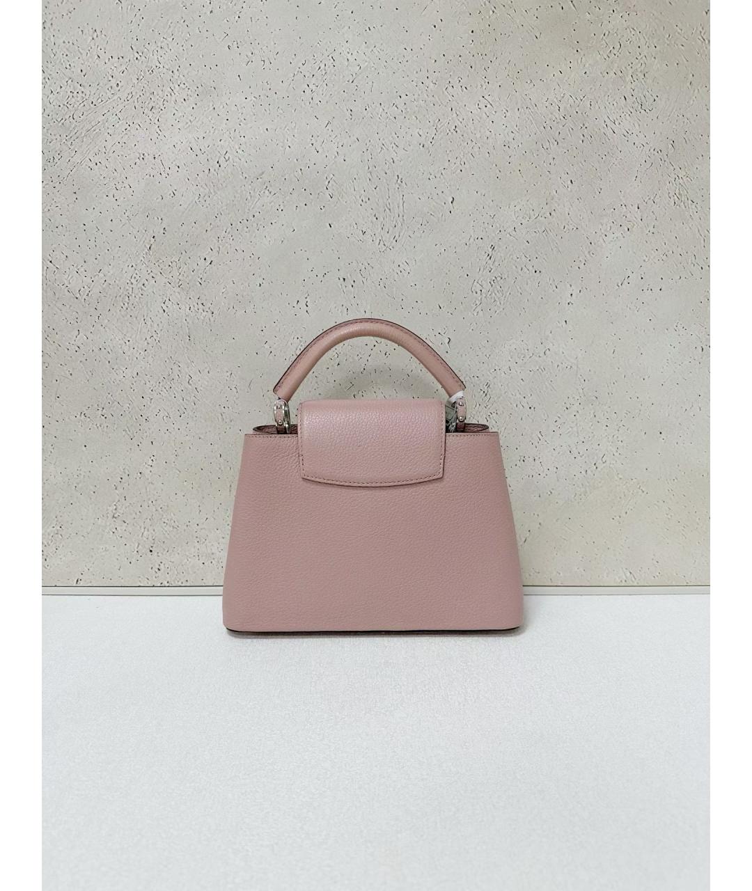 LOUIS VUITTON Розовая кожаная сумка с короткими ручками, фото 2