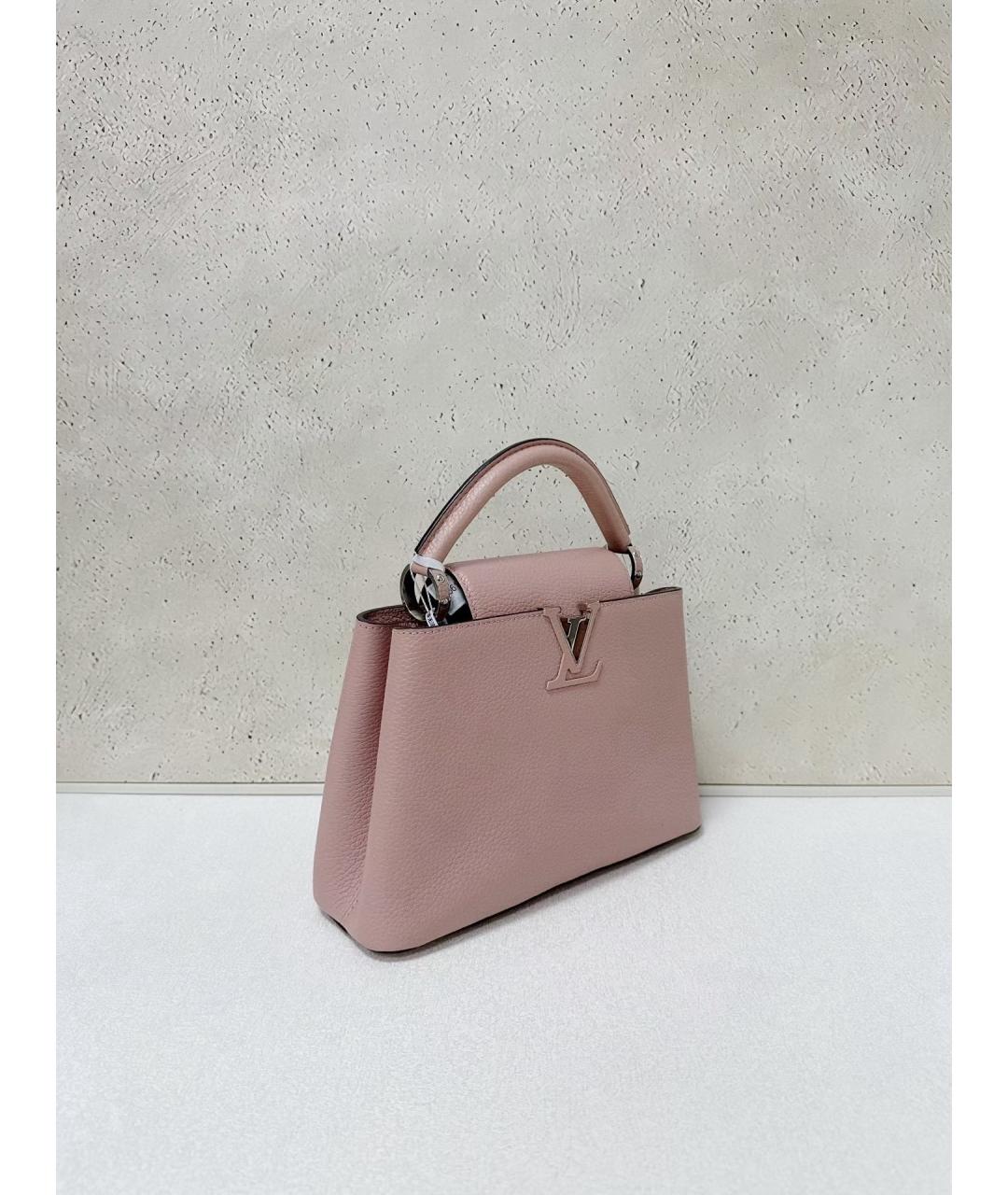 LOUIS VUITTON Розовая кожаная сумка с короткими ручками, фото 4