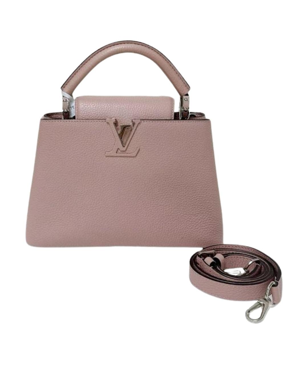 LOUIS VUITTON Розовая кожаная сумка с короткими ручками, фото 1