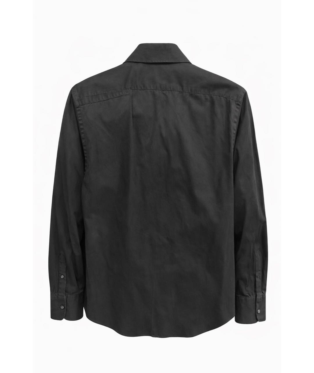 BILLIONAIRE Черная хлопковая кэжуал рубашка, фото 2