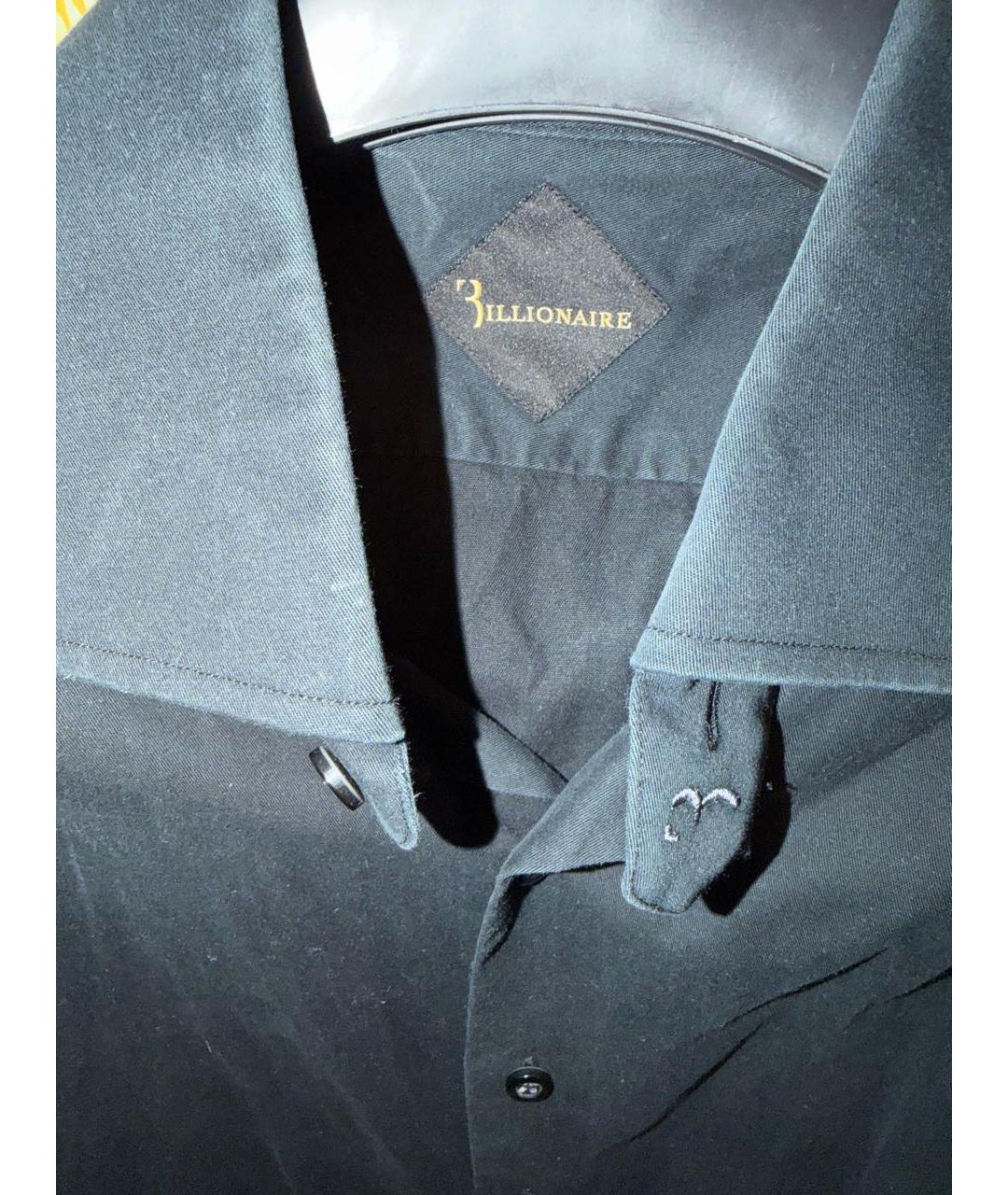 BILLIONAIRE Черная хлопковая кэжуал рубашка, фото 3