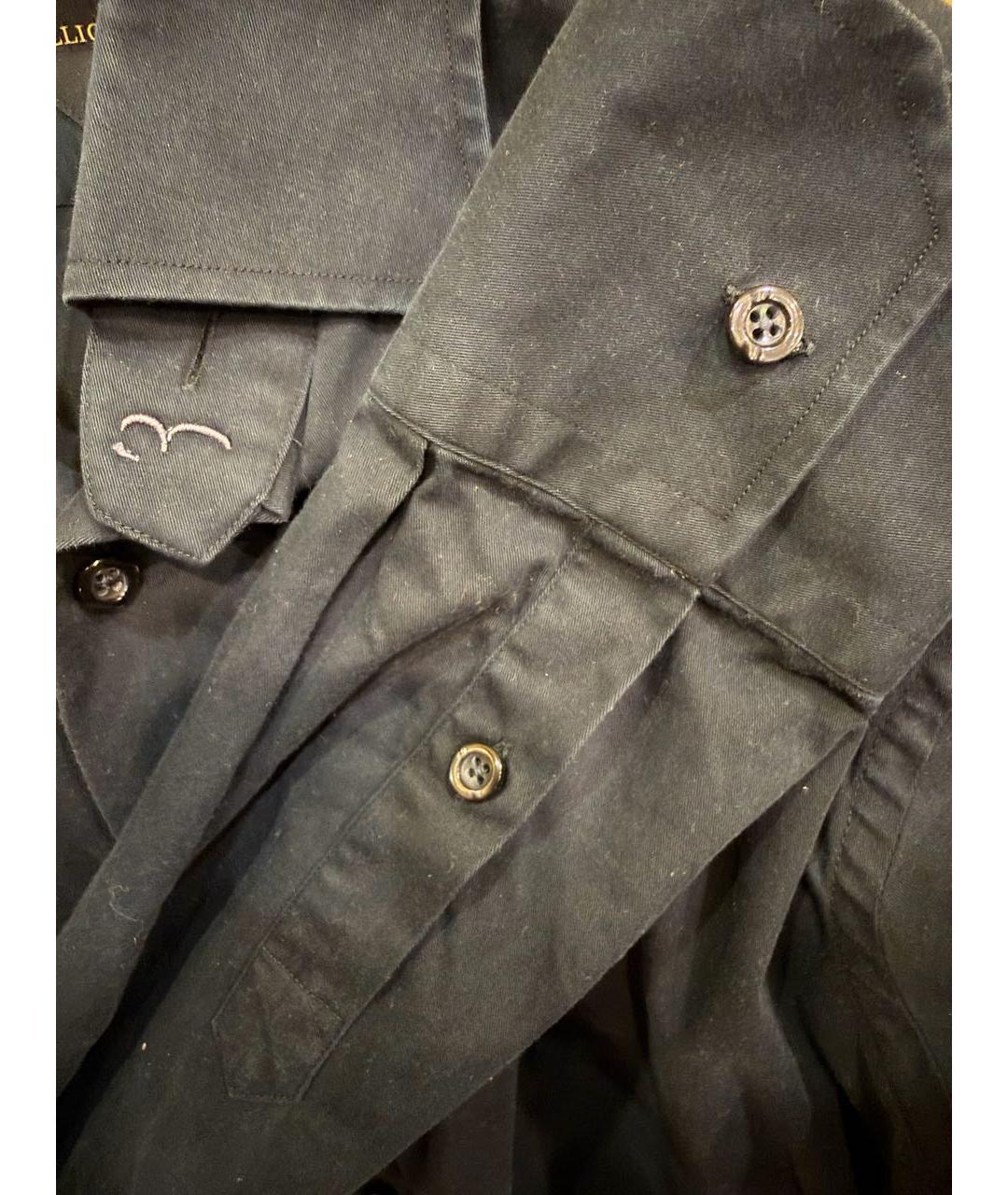 BILLIONAIRE Черная хлопковая кэжуал рубашка, фото 4