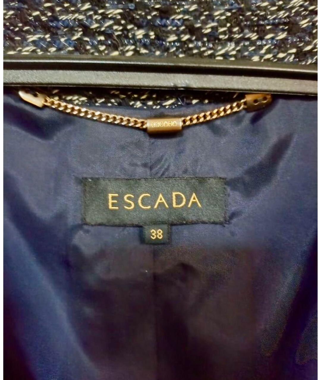 ESCADA Темно-синяя кожаная куртка, фото 6