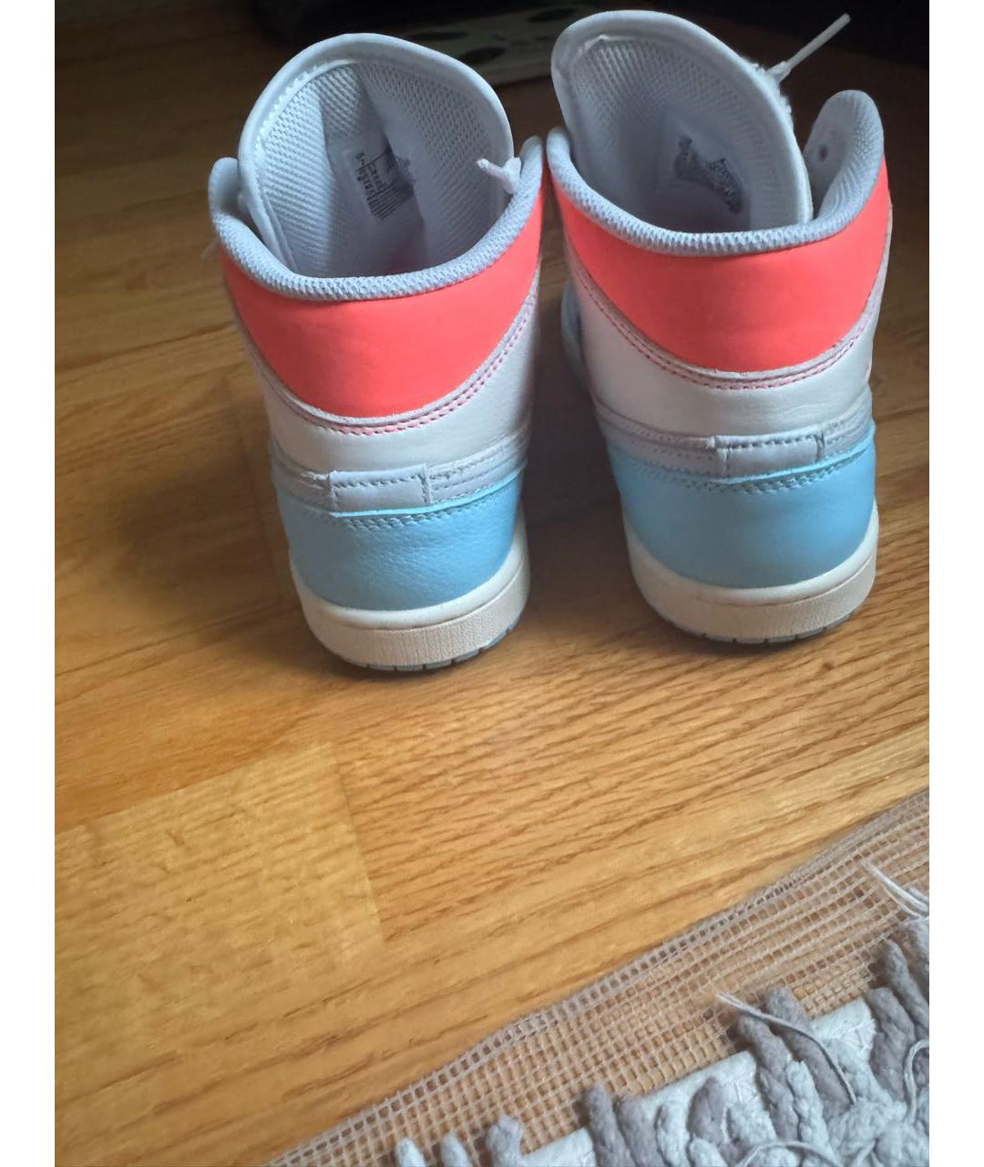 NIKE Голубые кожаные кроссовки, фото 2