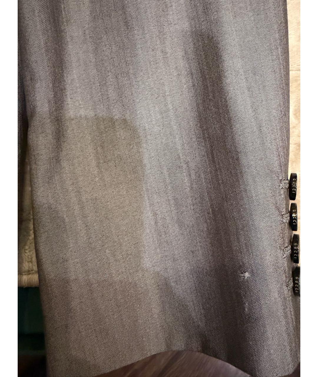 GUCCI Серый шерстяной пиджак, фото 6