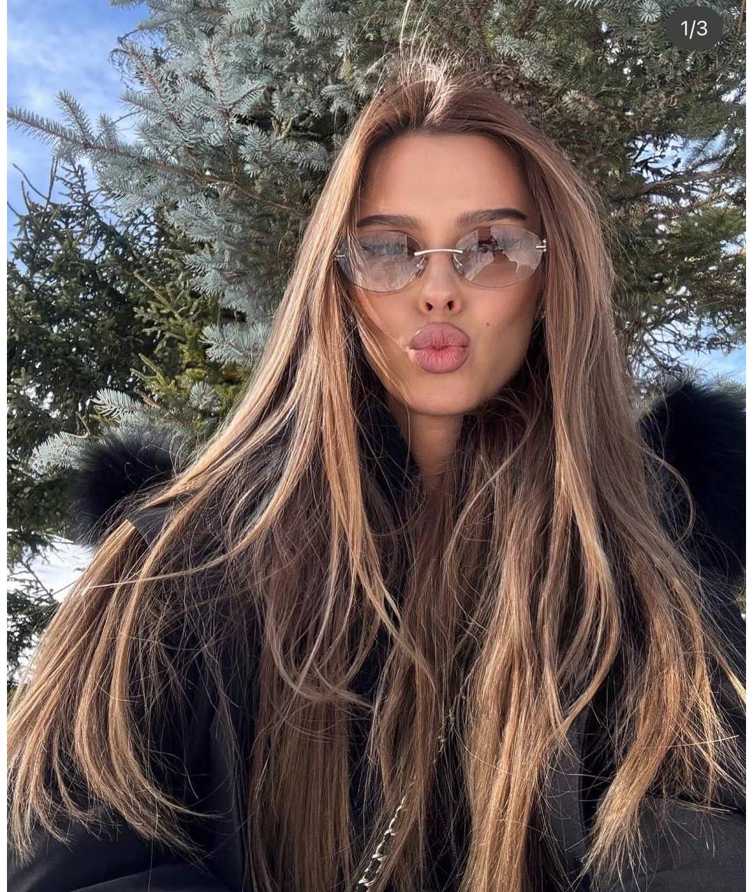 TIFFANY&CO Бежевые металлические солнцезащитные очки, фото 5