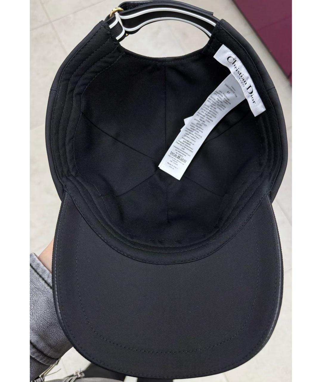 CHRISTIAN DIOR Черная хлопковая кепка, фото 5