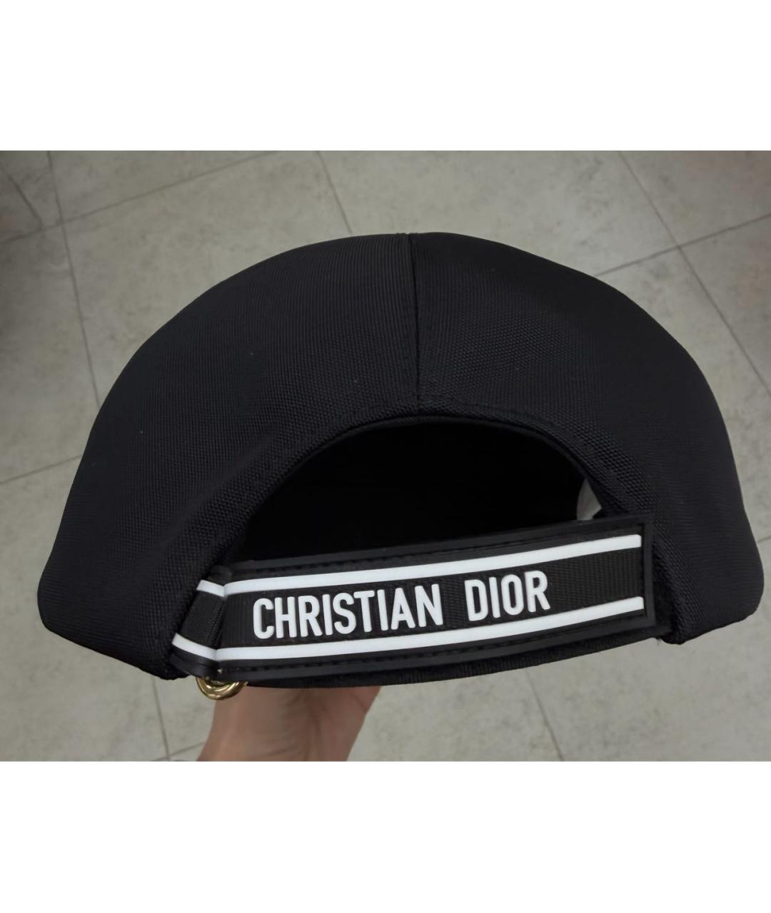CHRISTIAN DIOR Черная хлопковая кепка, фото 4