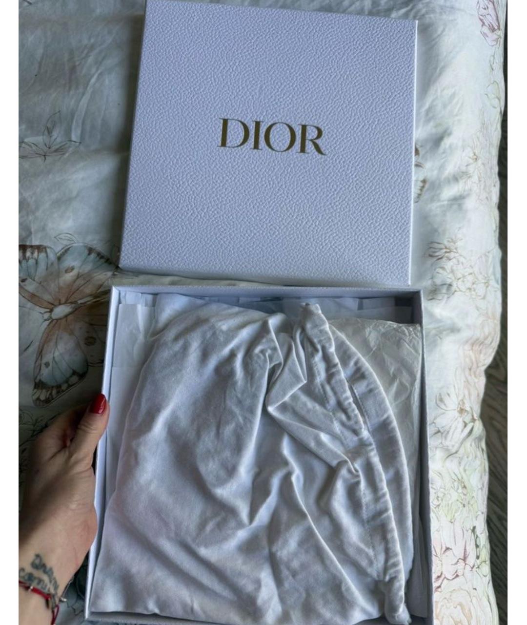 CHRISTIAN DIOR Белая кожаная сумка через плечо, фото 5