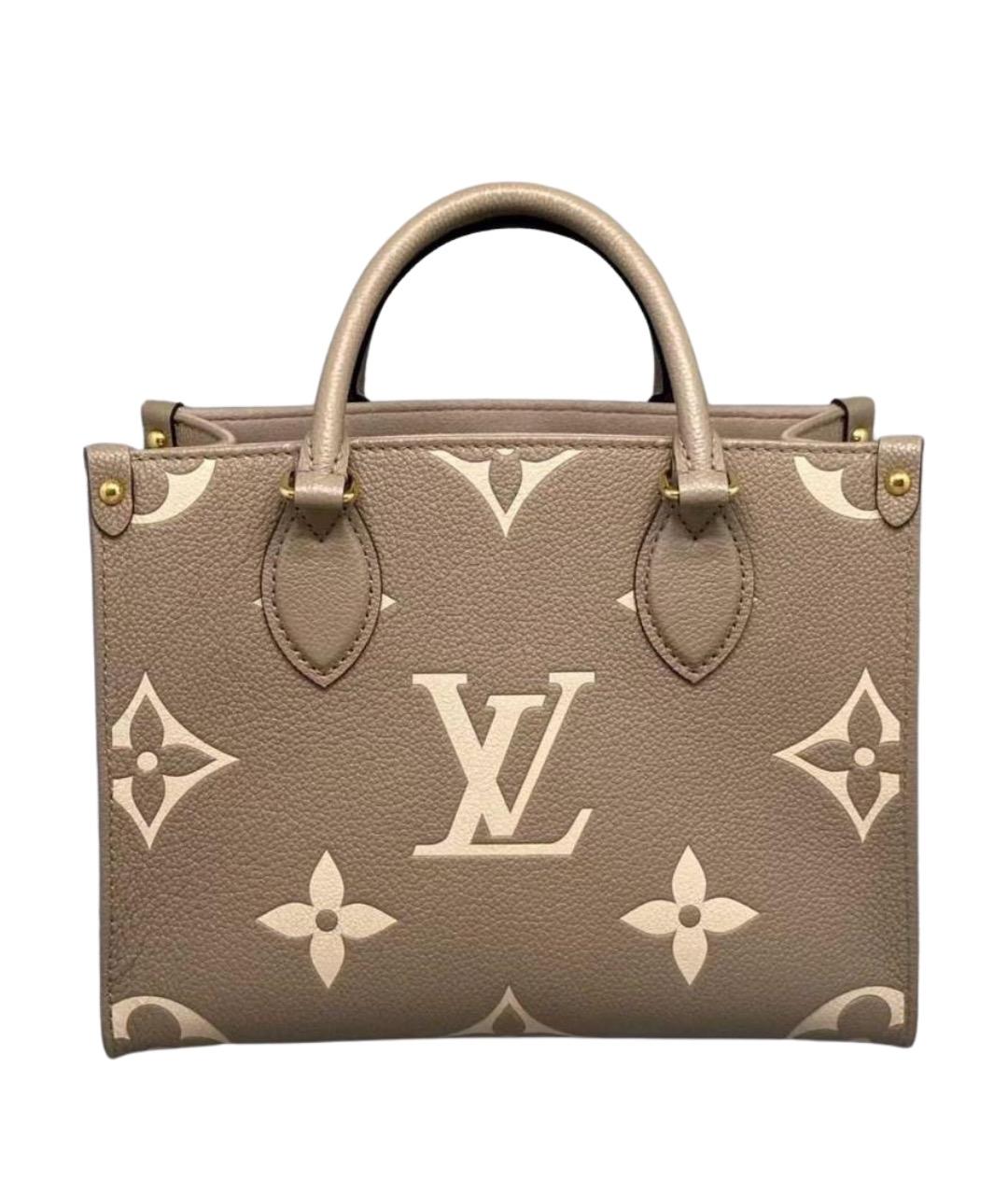 LOUIS VUITTON Бежевая кожаная сумка через плечо, фото 1