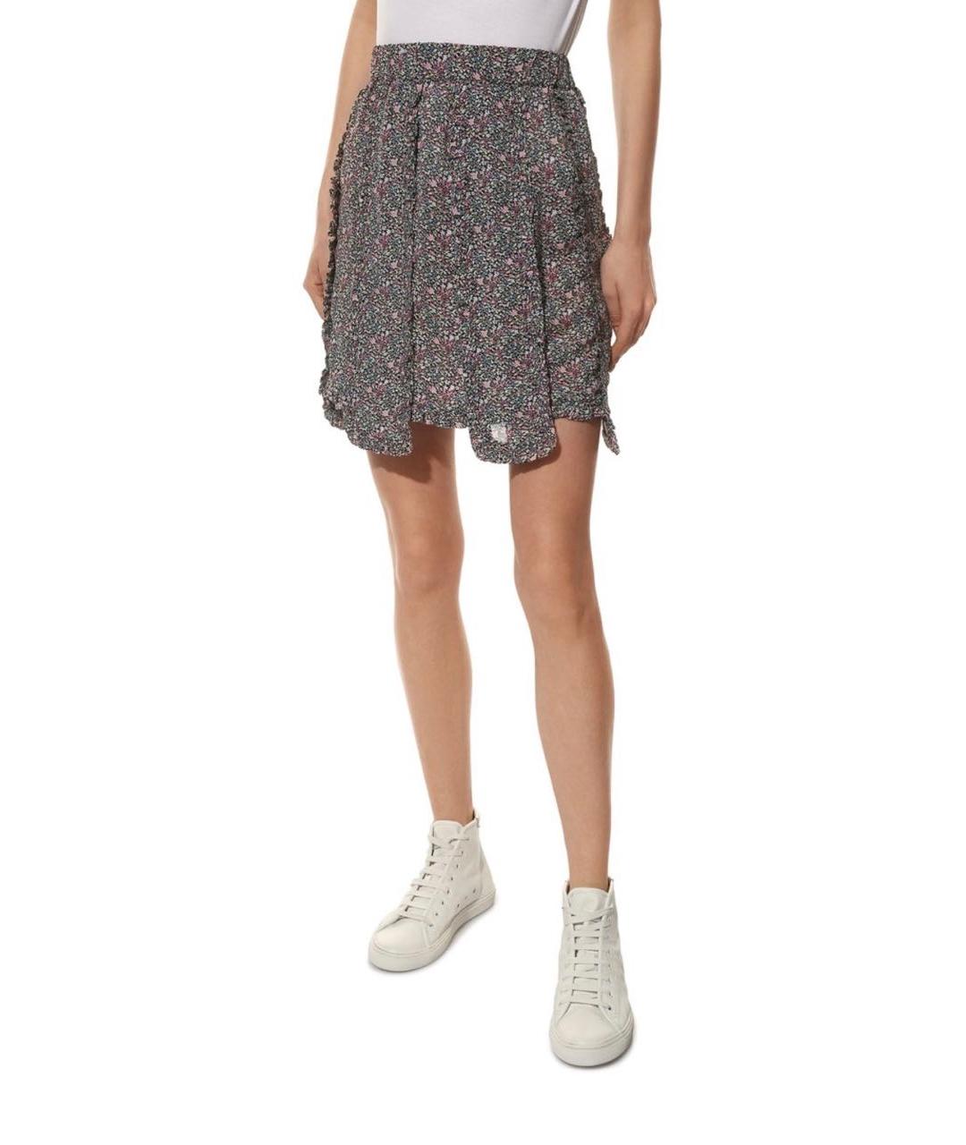 GANNI Мульти полиэстеровая юбка миди, фото 7