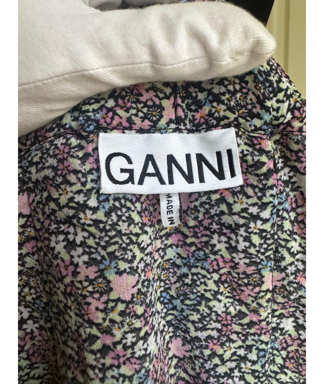 GANNI Мульти полиэстеровая юбка миди, фото 4