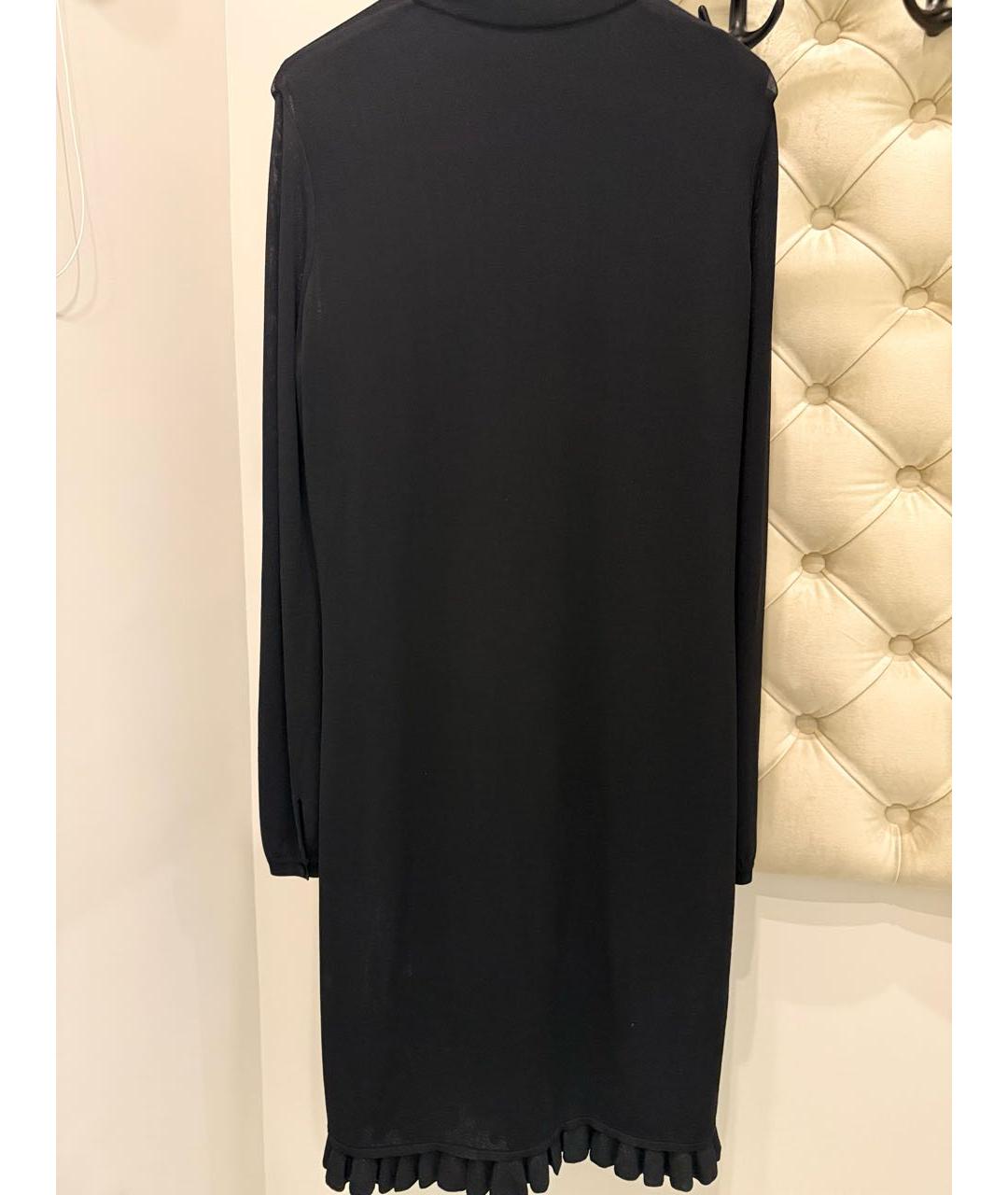 SAINT LAURENT Черное вискозное повседневное платье, фото 2
