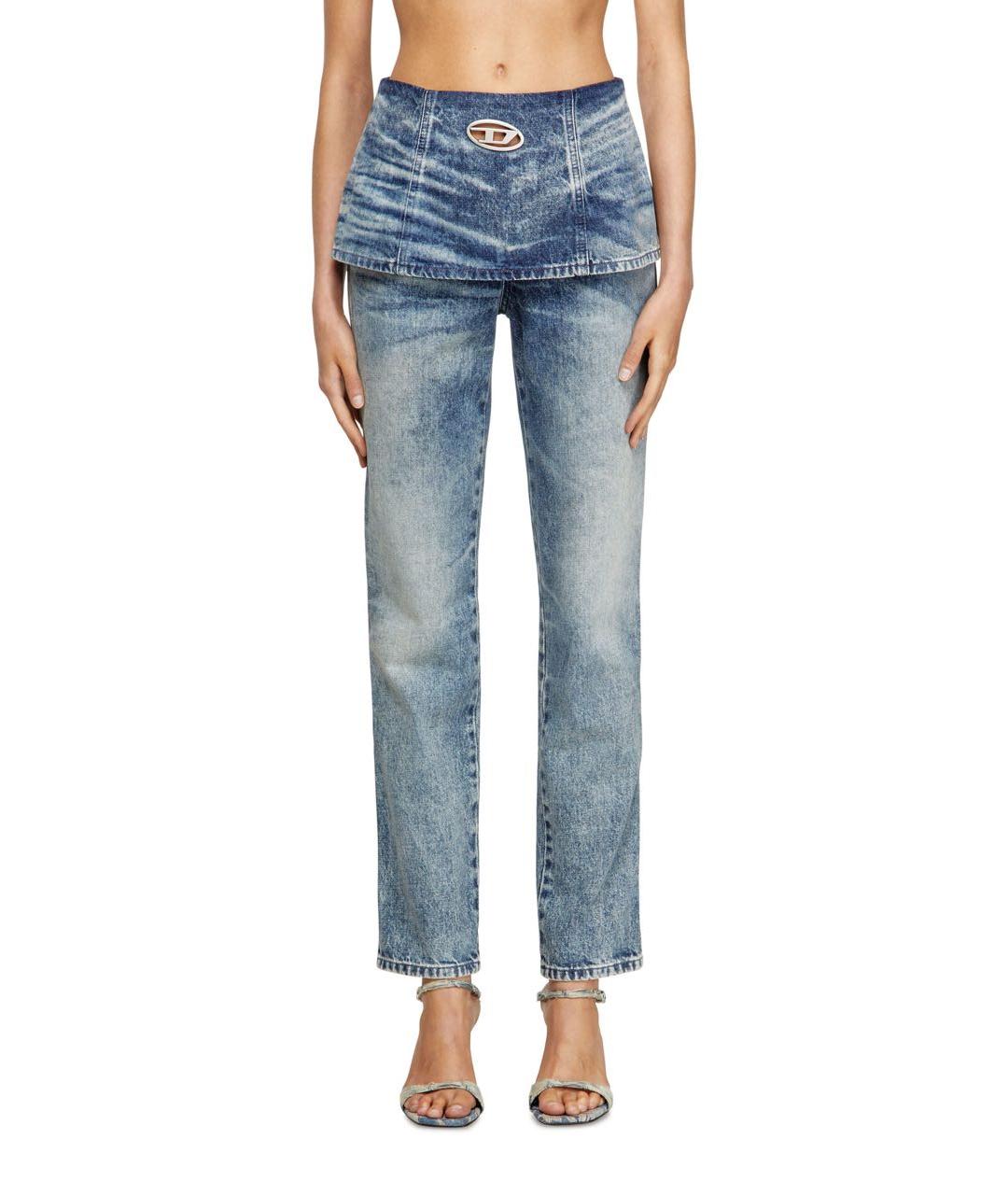 DIESEL Голубые хлопковые джинсы слим, фото 3