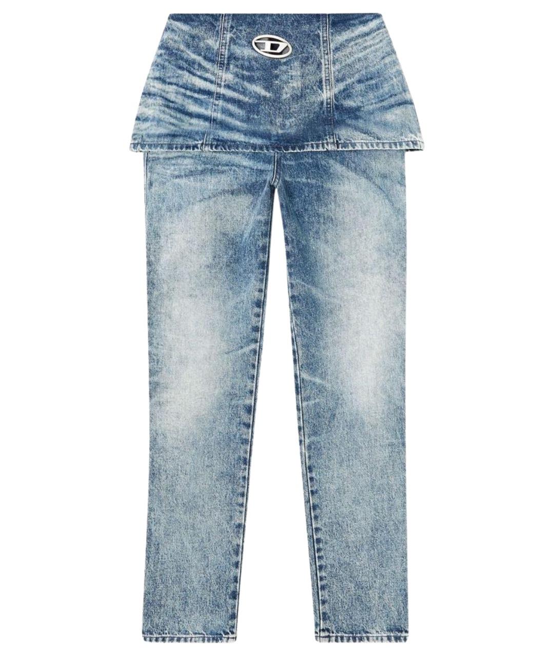 DIESEL Голубые хлопковые джинсы слим, фото 1