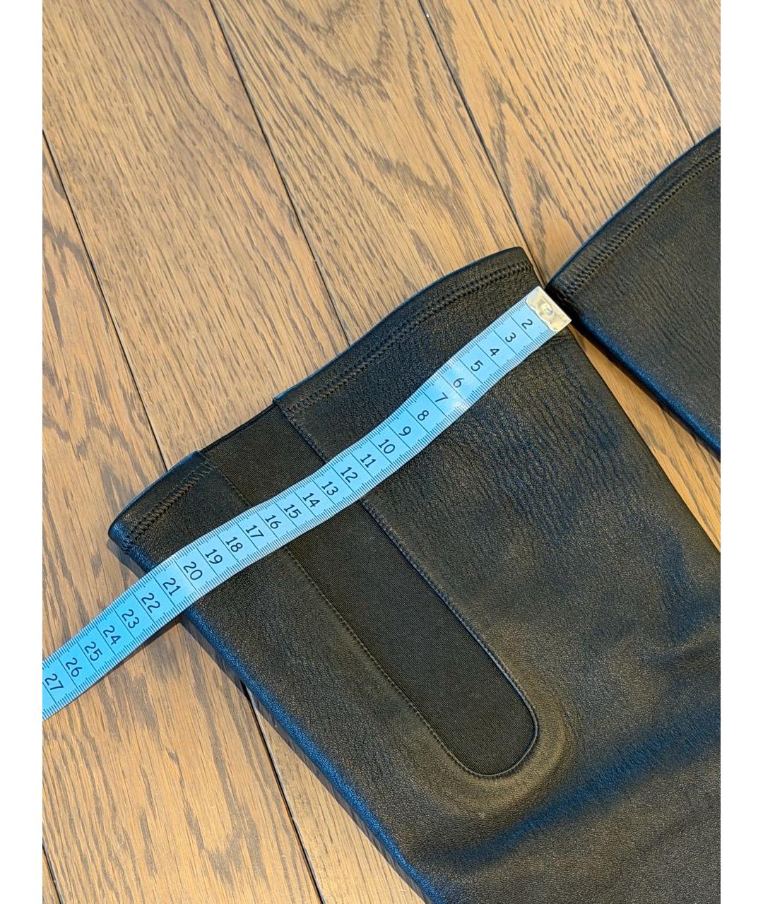 HAIDER ACKERMANN Черные кожаные ботфорты, фото 6