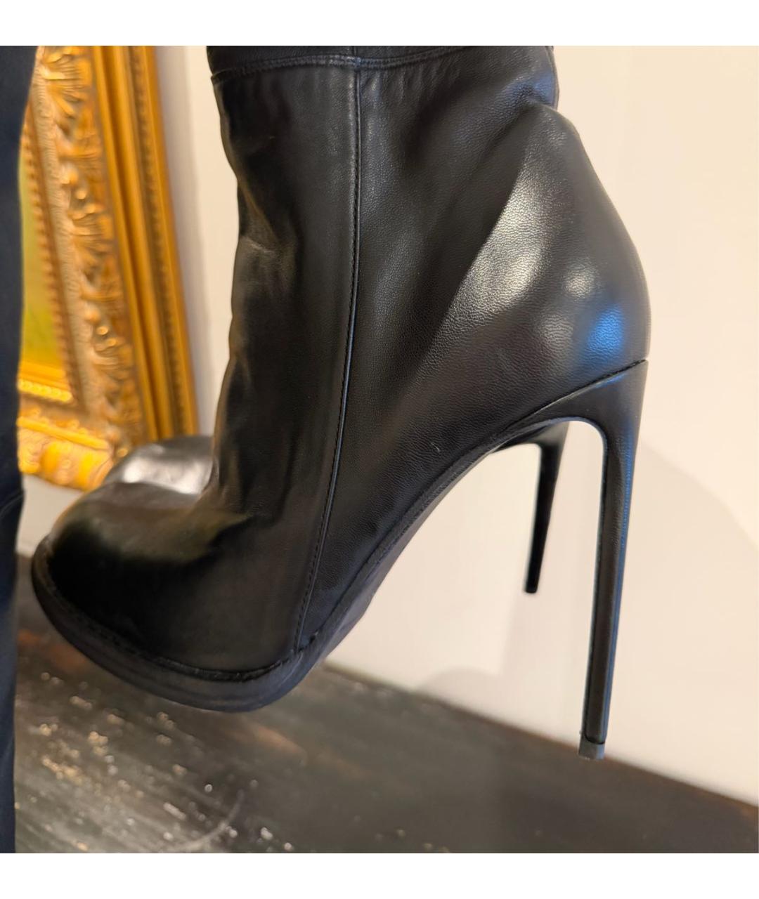 HAIDER ACKERMANN Черные кожаные ботфорты, фото 3