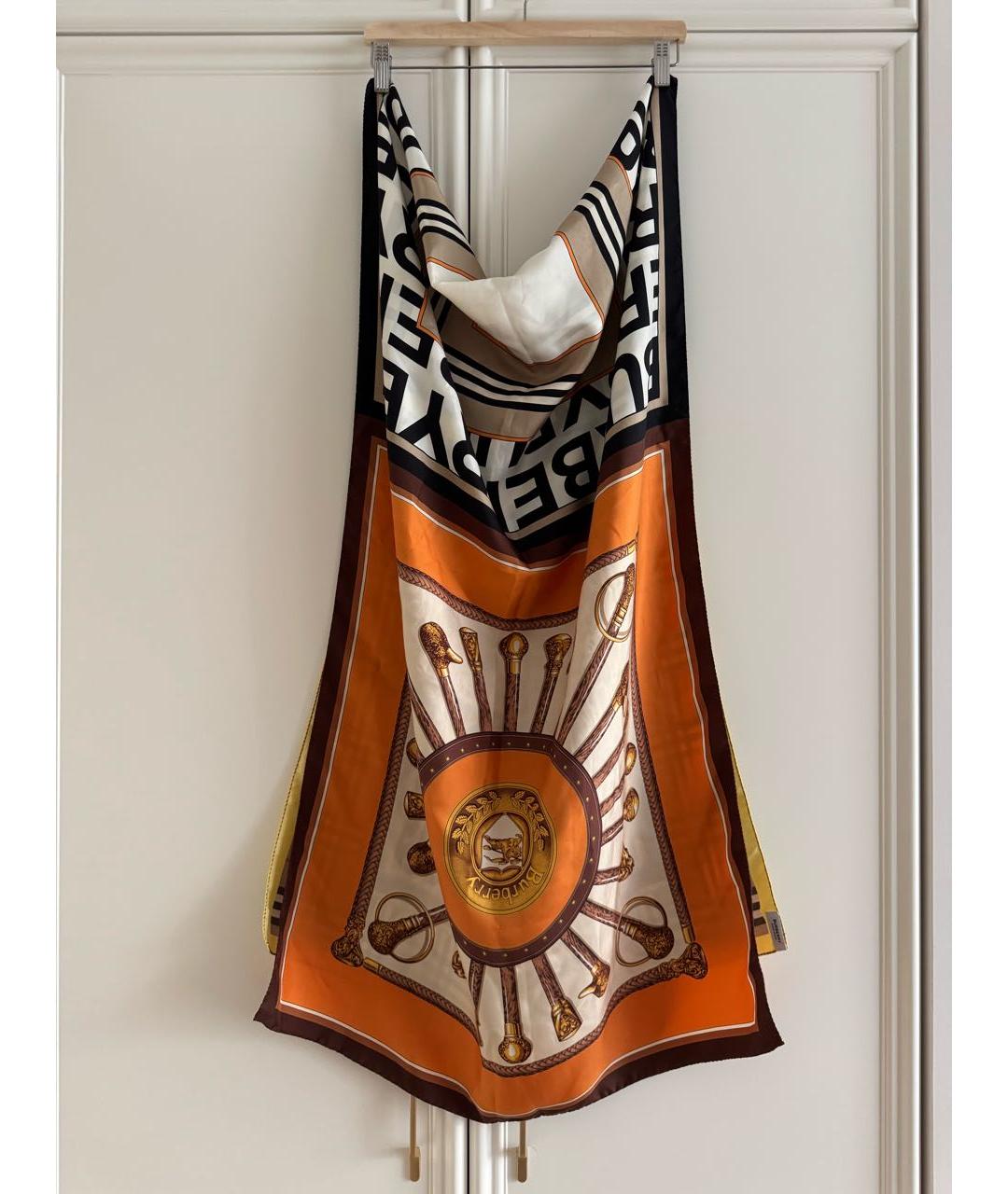 BURBERRY Мульти шелковый платок, фото 3